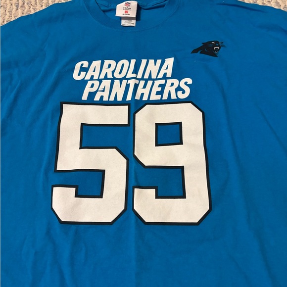 NFL Team Panthers Jersey Apparel Blue Shirt - Picture 2 of 4